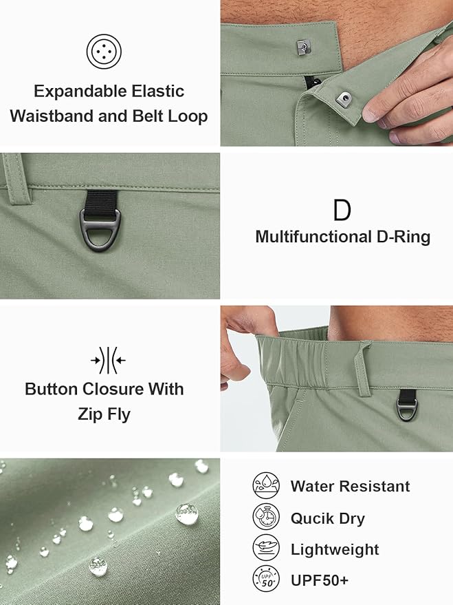 NORTHYARD Men's Cargo Hiking Shorts 9" Lightweight Outdoor Tactical Work Camping Sport Golf Casual