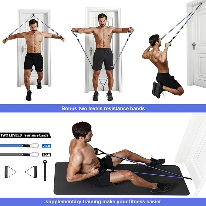 Ally Peaks Pull Up Bar for Doorway | Thickened Steel Max Limit 440 lbs Upper Body Fitness Workout