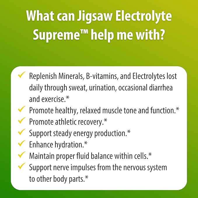 Jigsaw Health Electrolyte Supreme | Broad Spectrum of Electrolytes + Trace Minerals | Lemon-Lime
