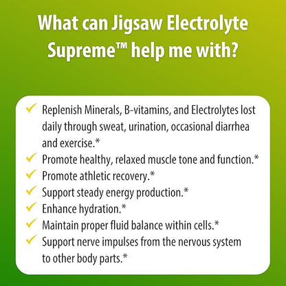 Jigsaw Health Electrolyte Supreme | Broad Spectrum of Electrolytes + Trace Minerals | Lemon-Lime