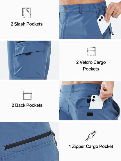 NORTHYARD Men's Cargo Hiking Shorts 9" Lightweight Outdoor Tactical Work Camping Sport Golf Casual