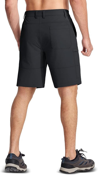 MAGCOMSEN Men's Hiking Cargo Shorts Quick Dry Lightweight 9" Golf Shorts Summer Casual Work Outdoor