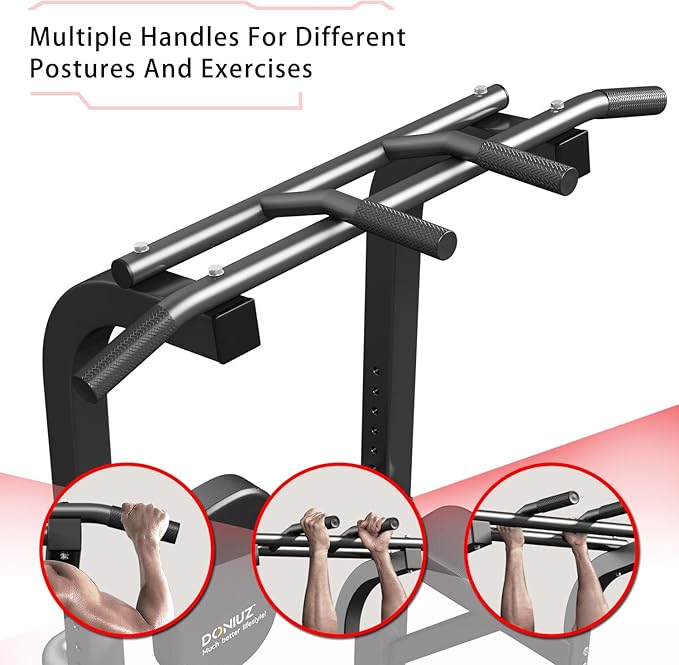 Power Tower Pull Up Bar and Dip Station, Multi-Function Home Gym, Strength Training Fitness