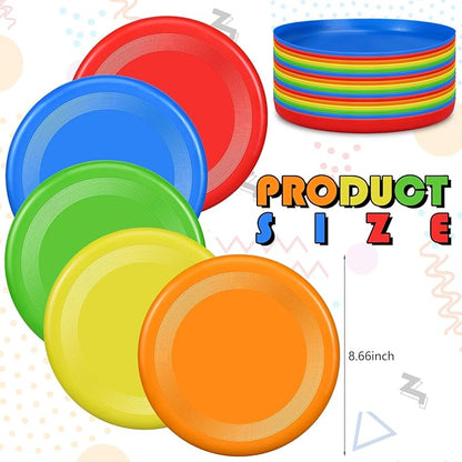 10 Pack Flying Disc Disk Flyer Disc Outdoor Training Interactive Flying Discs Bulk for Adults Dogs