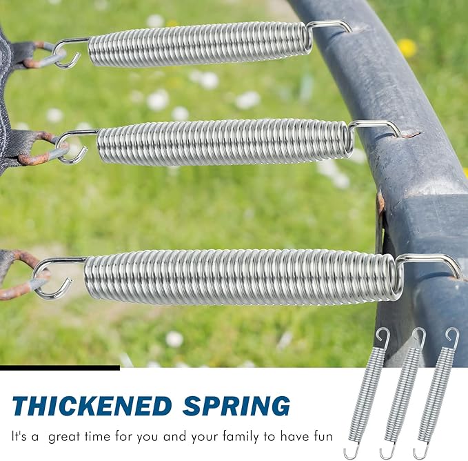 Tudomro Trampoline Springs Replacement - Heavy Duty Stainless Steel Weather Resistant Metal