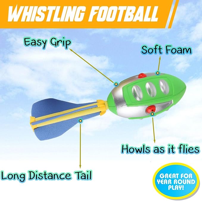 8-in-1 Sports Combo Play Set - Ultimate Outdoor Family Backyard Games with Foam Football, Flying