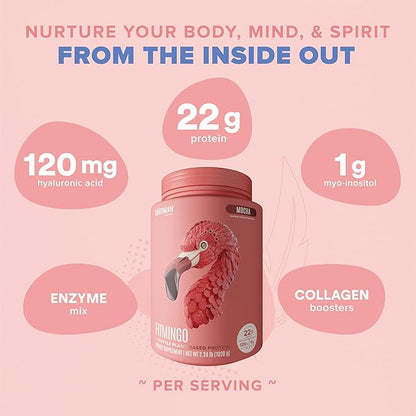 Fitmingo Vegan Protein Powder with Inositol, Collagen Boosters, Hyaluronic Acid and Vitamins | Low