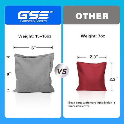 GSE Games & Sports Expert Set of 8 Premium Weather Resistant Cornhole Bags. Regulation Size and