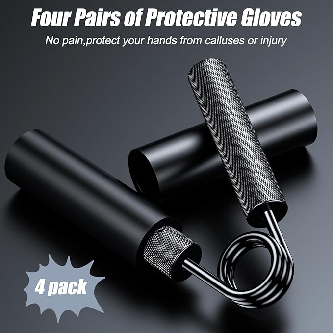 Grip Strength Trainer 4 Pack,50LB-200LB Metal Hand Grip Strengthener,Non-Slip Heavy-Duty Forearm