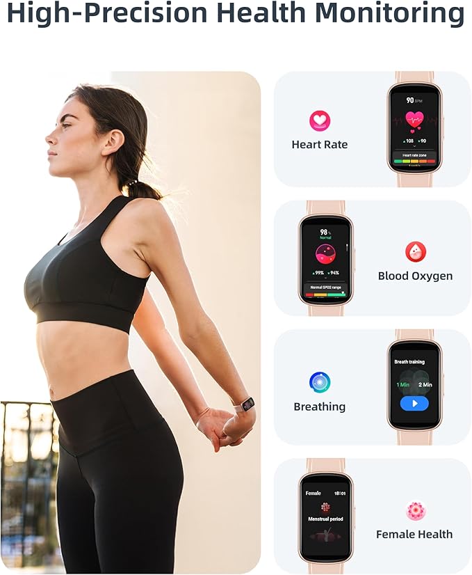 Parsonver Fitness Tracker with Step Counter/Calories/Stopwatch, Health Activity Tracker with Heart