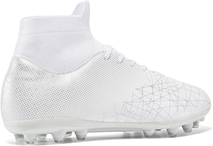 Kids Soccer Cleats High Top Training Youth Football Cleats, Boys Girls Athletic Outdoor