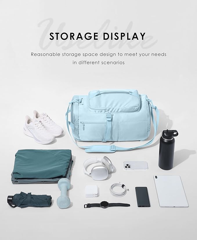 Gym Bag for Women Workout Gym Backpack with Shoe Compartment Sports Duffel Bag Multiple Pockets 30L