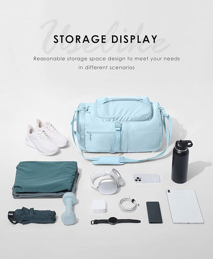 Gym Bag for Women Workout Gym Backpack with Shoe Compartment Sports Duffel Bag Multiple Pockets 30L