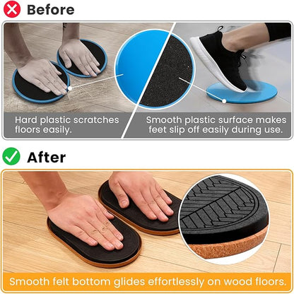 MUYOS Sliders for Working Out, Floor Sliders for Exercise, Sliding Discs for Hardwood Floors ??Core