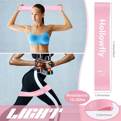 12 Pcs Latex Resistance Loop Exercise Bands for Booty Workout Stretch Exercise Bands Non Slip for