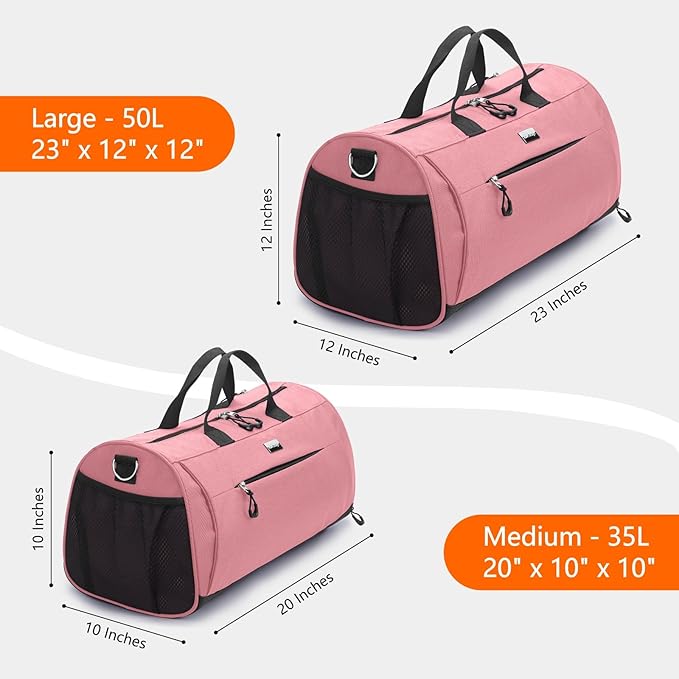 TOPDesign Gym Bag for Women & Men, Unisex Duffel Bag with Shoe Compartment & Wet Pocket for Travel
