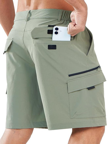 NORTHYARD Men's Cargo Hiking Shorts 9" Lightweight Outdoor Tactical Work Camping Sport Golf Casual