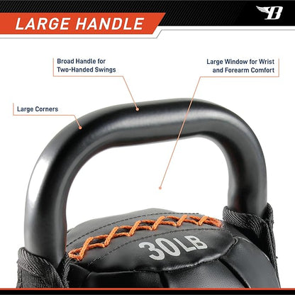 BIONIC BODY by Marcy Soft Kettlebell with Handle for Weightlifting, Conditioning, Strength and core