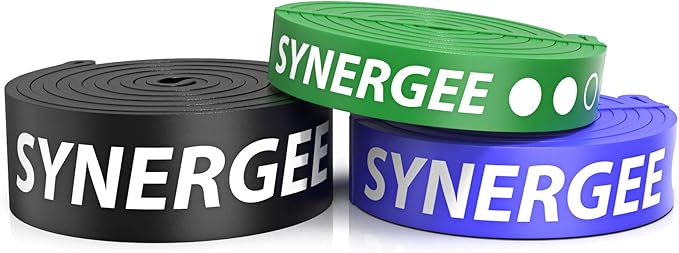 Synergee Resistance Loop Bands. Pull Up Assist Bands with Heavy Duty Resistance. Exercise Bands