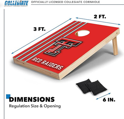 2' x 3' Solid Wood Cornhole Set with Direct Print HD Team Graphics – Great Gift for Any NCAA Fan!