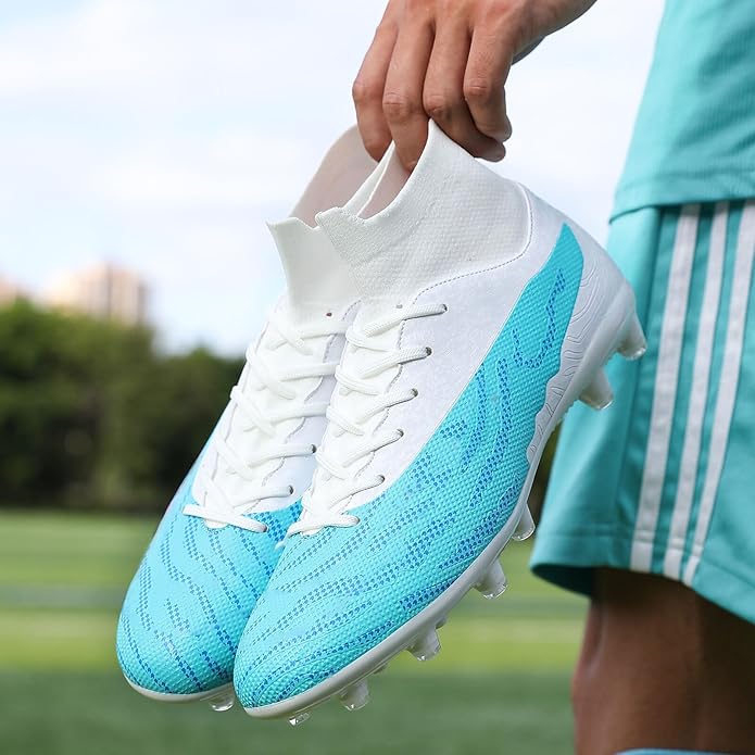 Soccer Cleats for Mens Womens Football Shoes Turf Soccer Shoes Indoor/Outdoor High-top Football