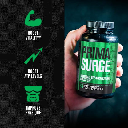 Jacked Factory Testosterone Booster for Men PRIMASURGE - w/Tongkat Ali, PrimaVie, Ashwagandha