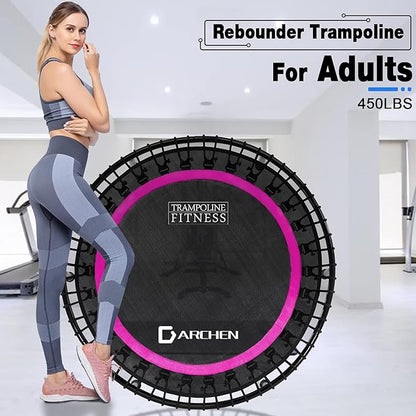 DARCHEN 450 lbs Mini Trampoline for Adults, Indoor Small Rebounder Exercise Trampoline for Workout