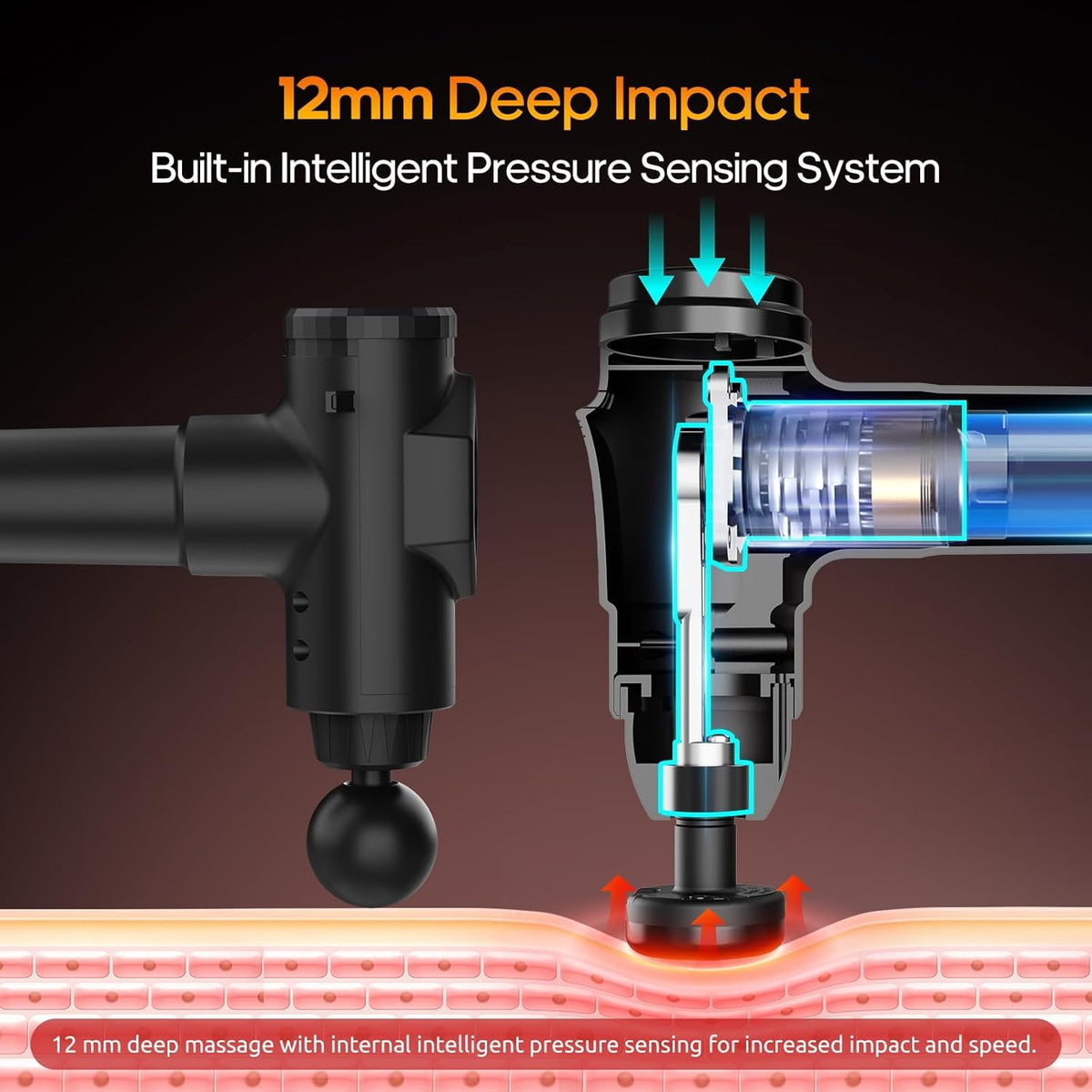 Massage Gun with Heat Massager Deep Tissue Muscle Massager Gifts for Men