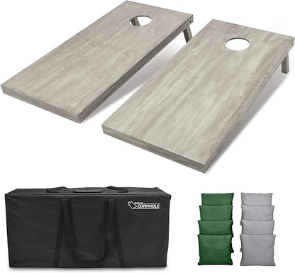 GoSports 4 ft x 2 ft Regulation Size Wooden Cornhole Boards Set - Includes Carrying Case and Bean