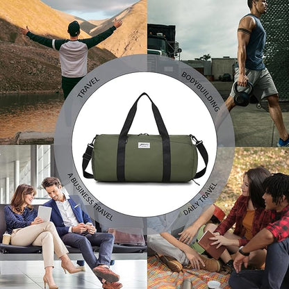 BE SMART Waterproof Mens Gym Bag with Shoe Compartment, Duffle Bag with Wet Pocket for Men