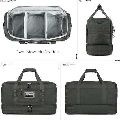 ETRONIK Travel Bag for Men Women, Gym Bag & Tactical Duffle Bags for Travel, Carry on with Toiletry