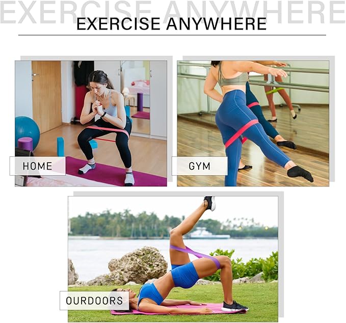 Resistance Bands for Working Out, Physical Therapy Bands, Latex Free Elastic and Exercise Bands Set