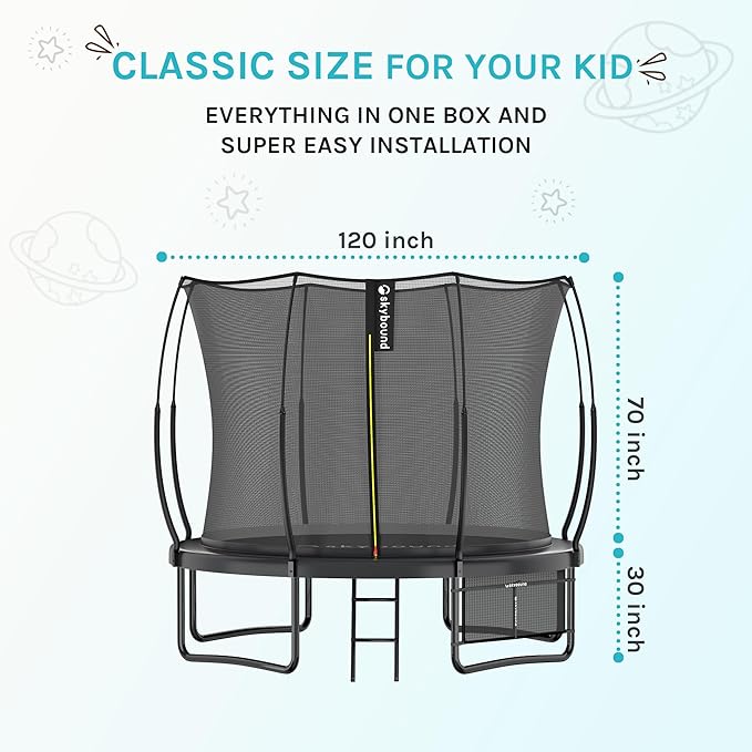 SkyBound 14 FT 12 FT 10FT 8FT 6FT Springless Trampoline for Kids and Adults - Recreational