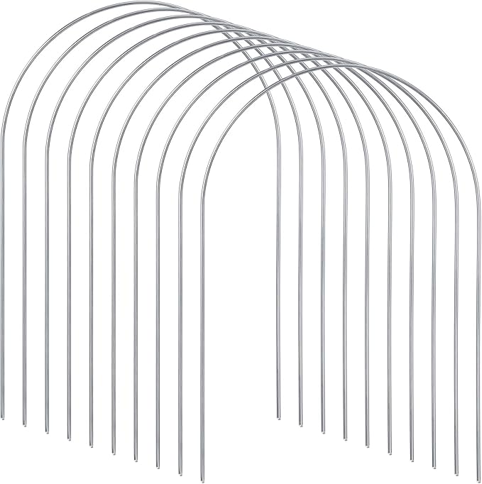 Deekin Set of 9 Croquet Wickets Replacement for Croquet Metal Hoops with Galvanized and Plastic