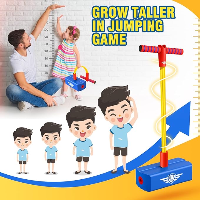CUUGO LET'S GO! CG Jumping Promotes Growing Taller- Pogo Stick Foam Pogo Jumper for Kids, Toys for