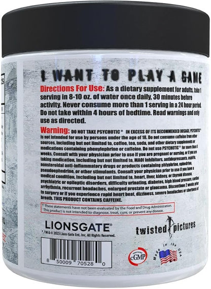 Insane Labz Psychotic SAW, High Stim Pre Workout Powder with OxyGold­??and AMPiberry®,Extreme