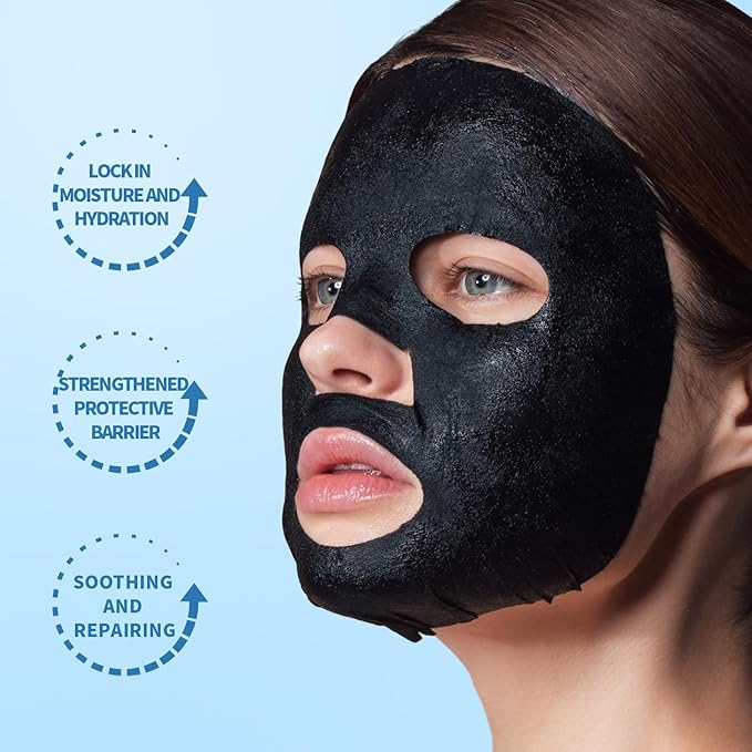 Soothing Face Sheet Mask (10 Sheets), Anti-Aging, Detoxifying & Moisturizing Face Mask for