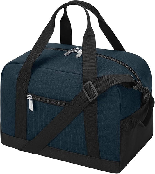Small Gym Bag Carry On Bag - 12 in Mini Duffle Bag Lightweight for Overnight Travel（Navy Blue）