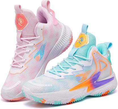 Basketball Shoes for Womens and Mens, Breathable Non Slip Outdoor Casual Unisex-Adult Fashion