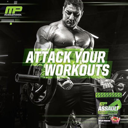 Muscle Pharm Assault Energy & Strength Pre Workout Powder for Men & Women with Beta Alanine