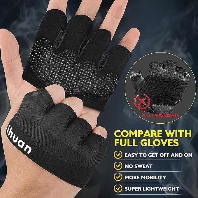 ihuan New Weight Lifting Gym Workout Gloves Men & Women, Great for Weightlifting, Exercise