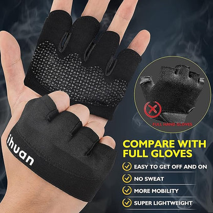 ihuan New Weight Lifting Gym Workout Gloves Men & Women, Great for Weightlifting, Exercise