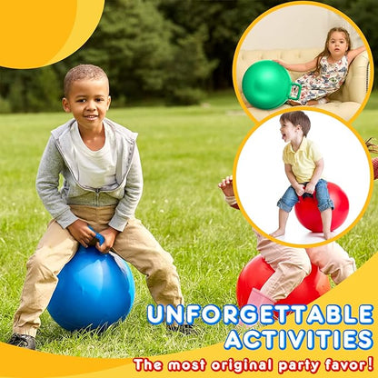 Lewtemi 6 Pcs Hopper Ball Carnival Outdoor Games 20 Inch Jumping Hopping Inflatable Bouncing Ball