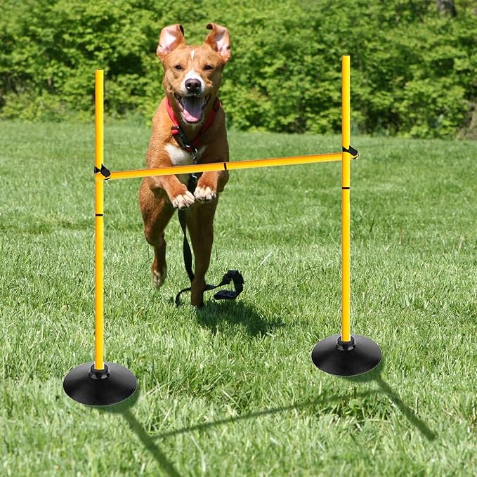 Adjustable Height Agility Hurdle Set Multi-Function Soccer Trainning Pole Set Coaching Sticks with