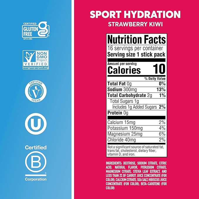 Nuun Sport Electrolyte Powder Packets with Magnesium, Calcium, Potassium, Chloride, and Sodium