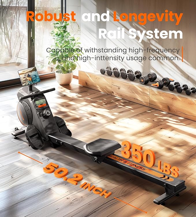 YOSUDA Magnetic/Water Rowing Machine for Home - Rower Machine Use with Bluetooth, App Supported