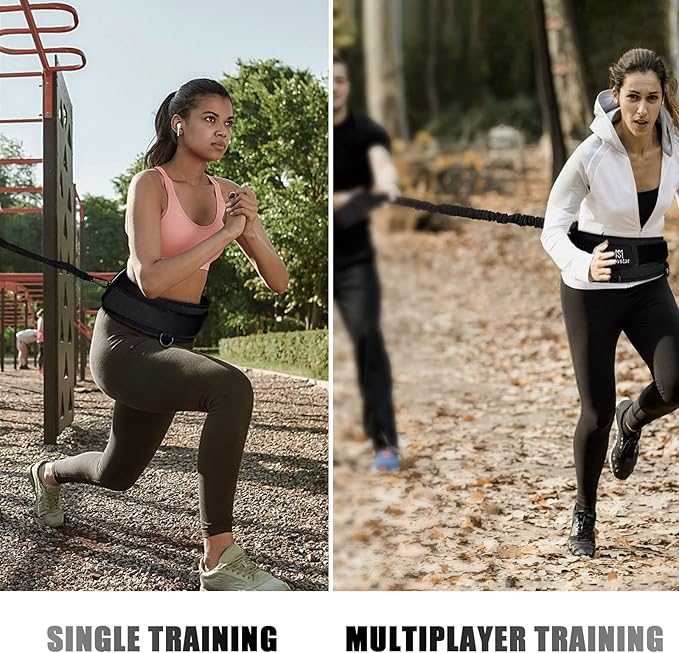 Pseudois Resistance Bungee Band, Running Training Bungee Workout Band, Speed Strength, Basketball
