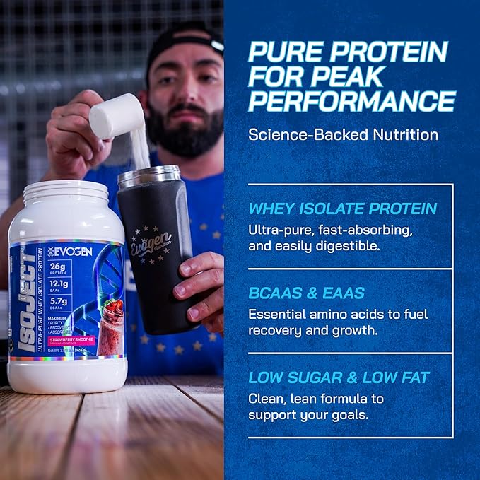 Evogen Isoject - Whey Protein Isolate | Ultra-Pure Whey Protein Powder with Ignitor Enzymes, BCAAs