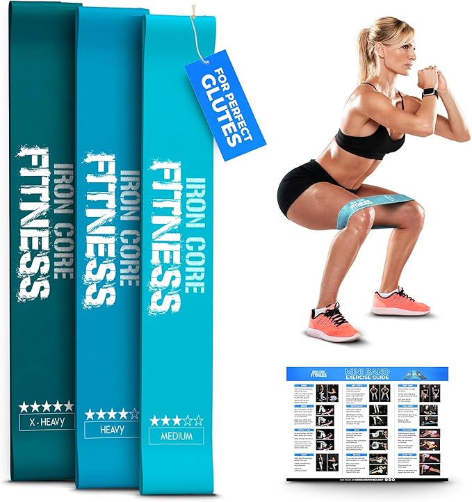 Latex Mini Resistance Bands Sets for Trainers, Bootcamp, Gym for Men and Women in Fun Colors