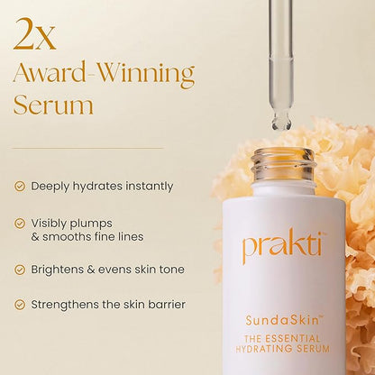Prakti SundaSkin Essential Hydrating Serum, Firms, Smooths & Evens Skin Tone with Niacinamide &